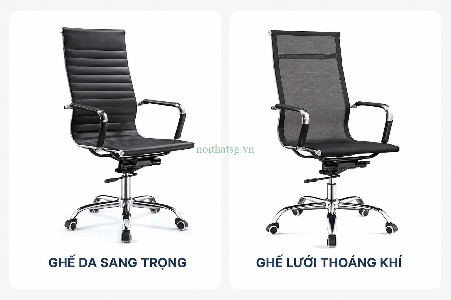 So Sánh 2 dòng Ghế Lưới Và Ghế Da: Nên Chọn Mẫu Nào Cho Văn Phòng? 2 So Sánh 2 dòng Ghế Lưới Và Ghế Da: Nên Chọn Mẫu Nào Cho Văn Phòng?