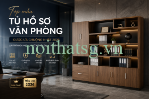Xu Hướng Thiết Kế Nội Thất Văn Phòng Tủ Kệ Thông Minh Hiện Đại 2026