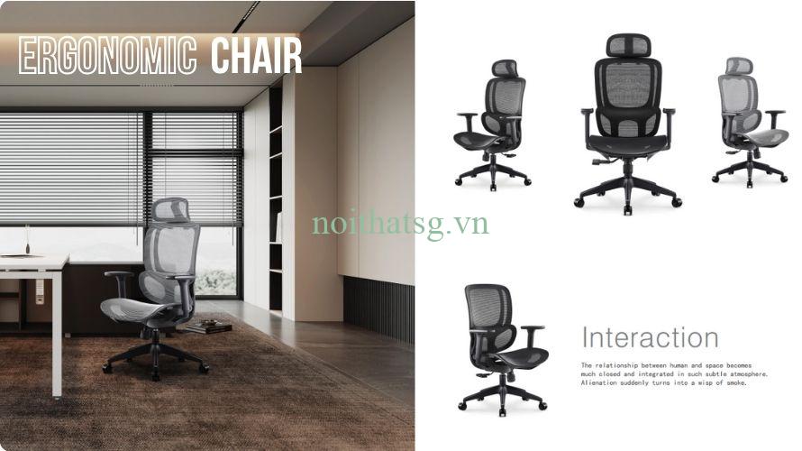 Ghế Lưới Ergonomic Cho Nhân Viên Công Nghệ, Thiết Kế