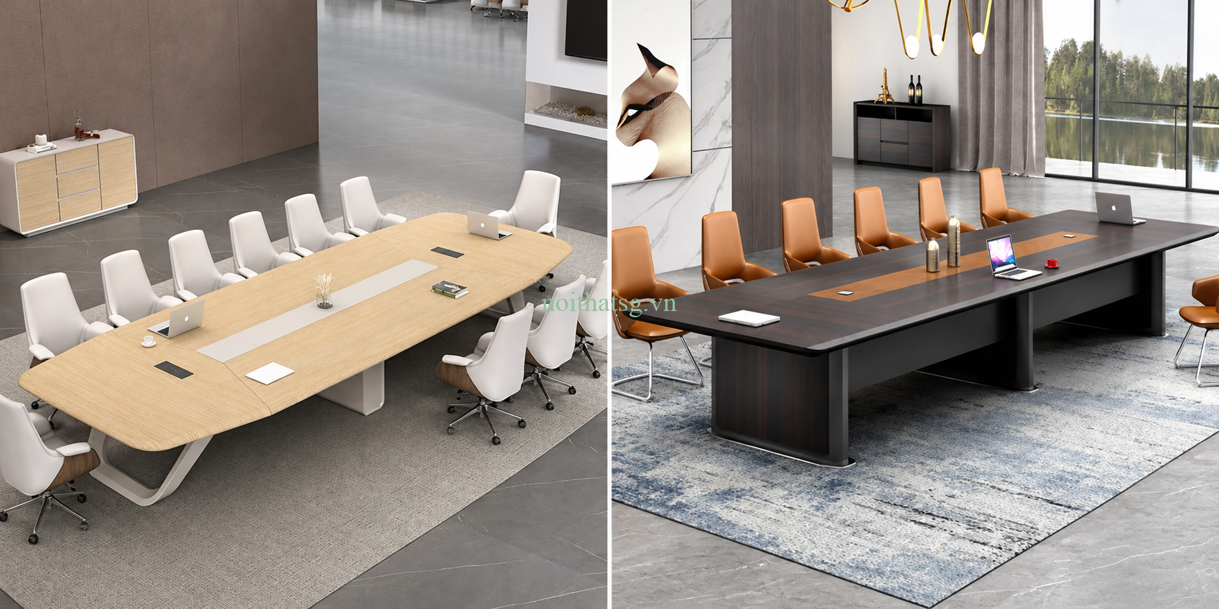 Mẫu Bàn Họp Gỗ MDF Được Yêu Thích Nhất Năm 2026: Đẹp, Hiện Đại & Tối Ưu Chi Phí 2 Bàn họp gỗ MDF 02