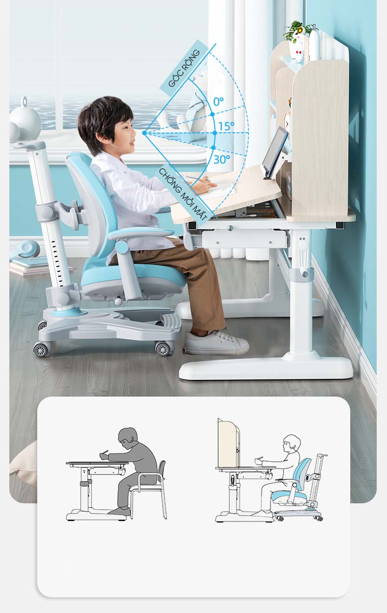 Ảnh mô tả sản phẩm - Bàn thông minh chống gù chống cận SD09