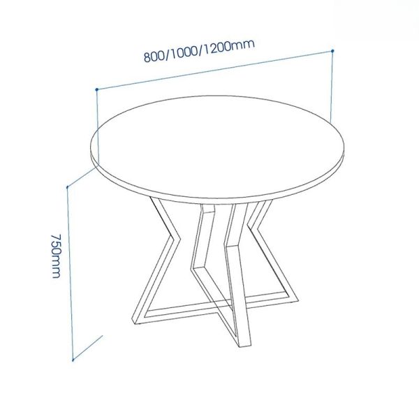 Ảnh sản phẩm Bàn tròn chân sắt B03-80-T - 2