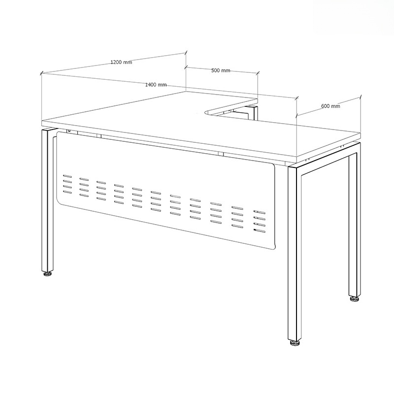 Ảnh mô tả sản phẩm - Bàn chân vuông Erid 1m4 EC14LYS