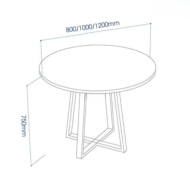 Ảnh mô tả sản phẩm - Bàn tròn chân sắt B02-80