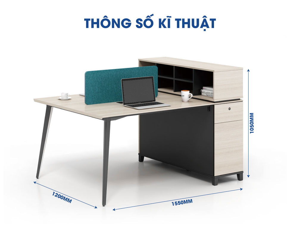 Ảnh mô tả sản phẩm - Module bàn 2 người Kemi K-WB1512G