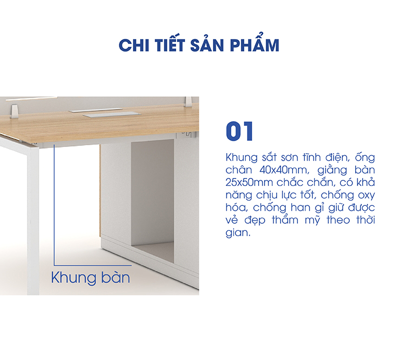 Ảnh mô tả sản phẩm - Module bàn 4 người 2m4 Erid EC2412-TP7-1