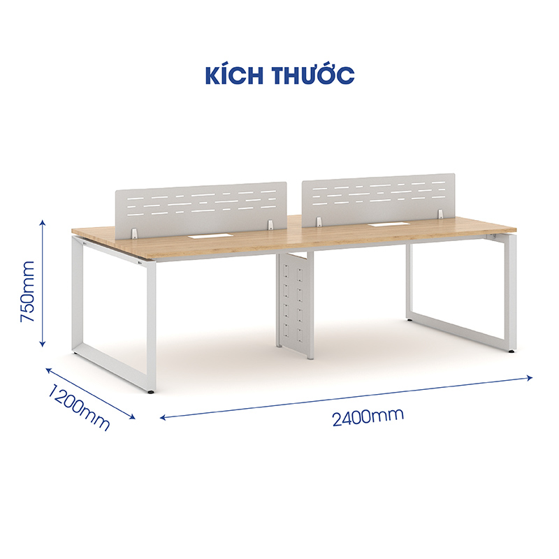 Ảnh mô tả sản phẩm - Module bàn 4 người 2m4 RYZE RYU2412D