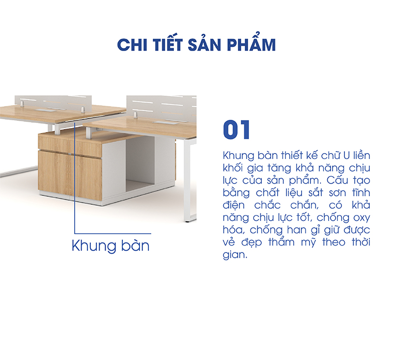 Ảnh mô tả sản phẩm - Module bàn 4 người 2m8 Erid EU2812-TP7