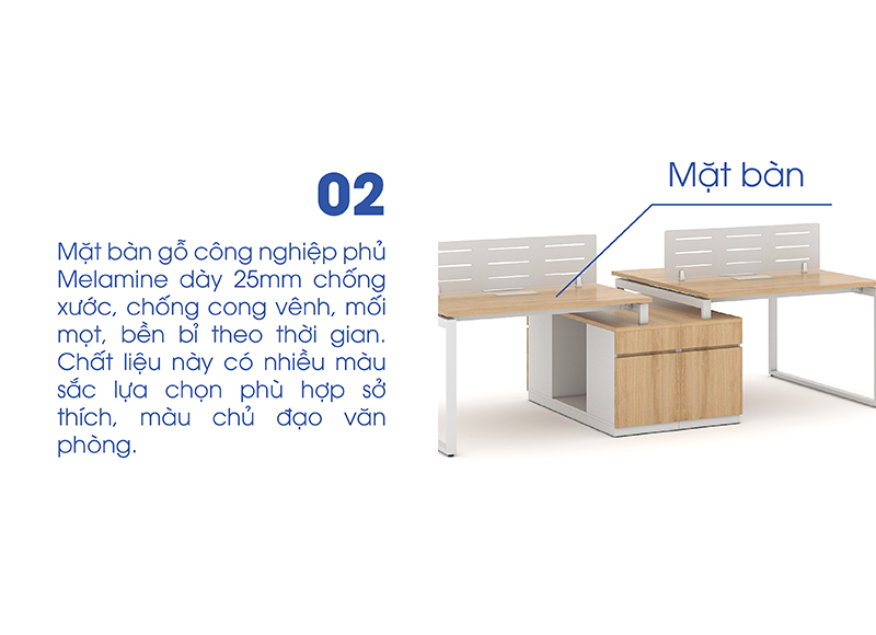 Ảnh mô tả sản phẩm - Module bàn 4 người 2m8 Erid EU2812-TP7