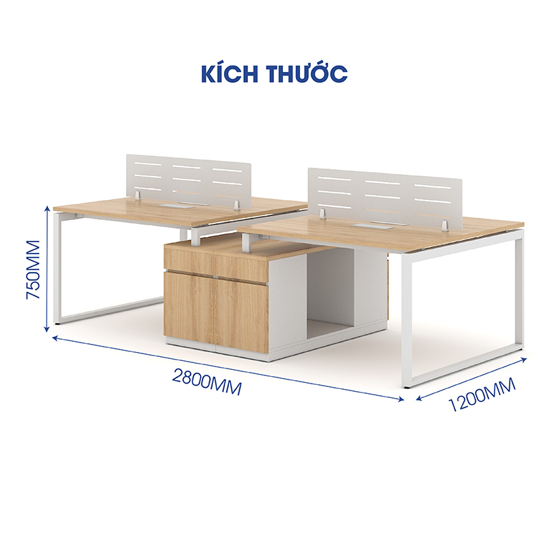 Ảnh mô tả sản phẩm - Module bàn 4 người 2m8 Erid EU2812-TP7