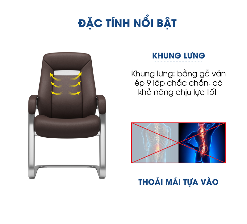 Ảnh mô tả sản phẩm - Ghế chân quỳ da FORNAX FN-182C