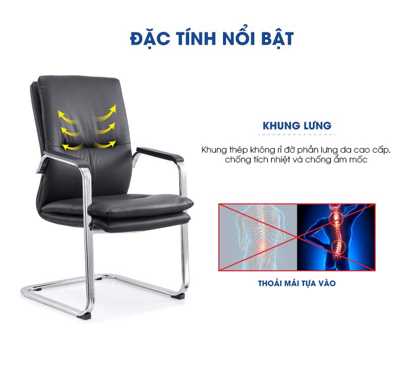 Ảnh mô tả sản phẩm - Ghế chân quỳ da Q069