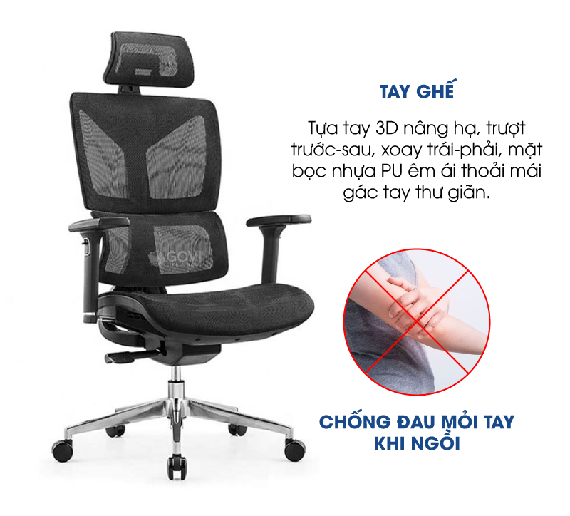 Ảnh mô tả sản phẩm - Ghế công thái học Ergonomic Pavo PL11