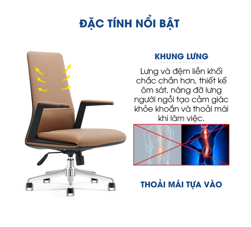 Ảnh mô tả sản phẩm - Ghế da Antlia AN-001B