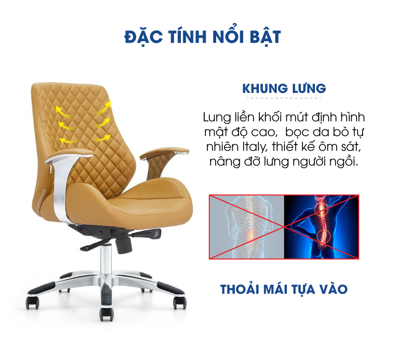 Ảnh mô tả sản phẩm - Ghế da Antlia AN-1107B