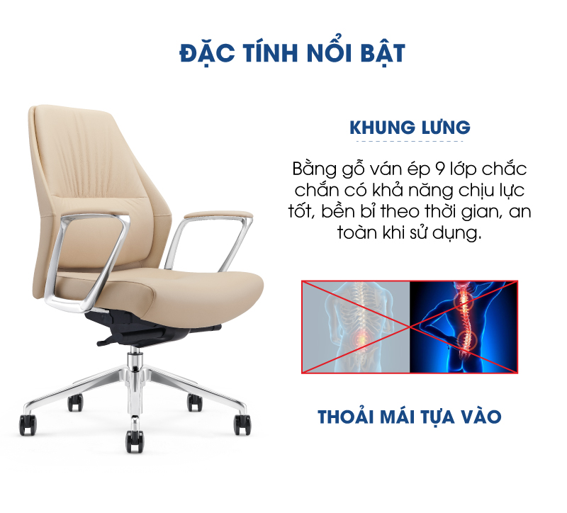 Ảnh mô tả sản phẩm - Ghế da FORNAX FN-1826B