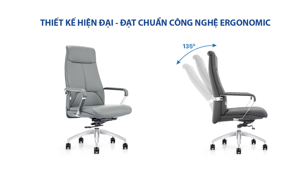 Ảnh mô tả sản phẩm - Ghế lãnh đạo da Antlia AN-1601A