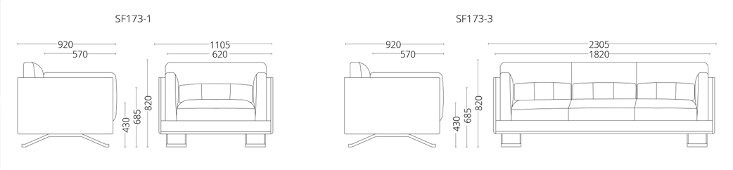 Ảnh mô tả sản phẩm - Sofa da cao cấp SF173