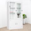 Ảnh sản phẩm Tủ sắt 2 cánh kính trượt trắng TSK-03T