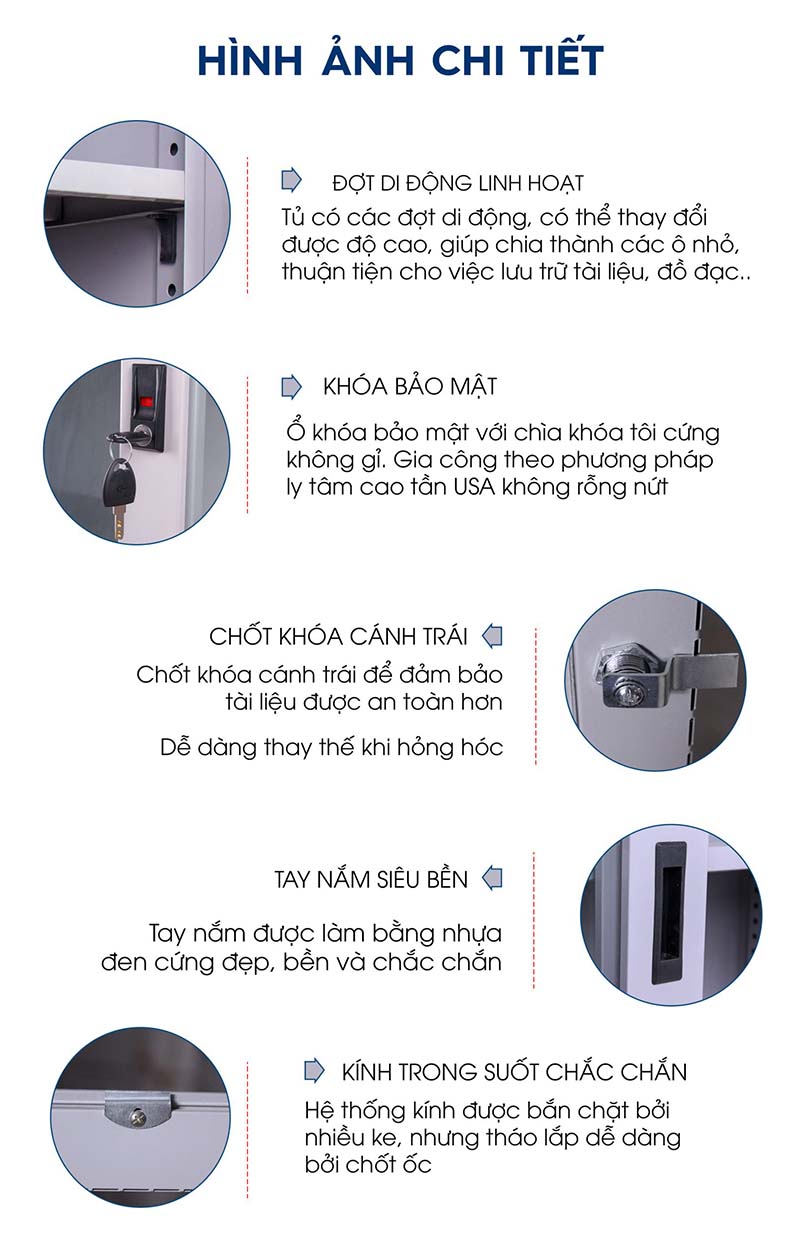 Ảnh mô tả sản phẩm - Tủ hồ sơ cánh lùa HS01L