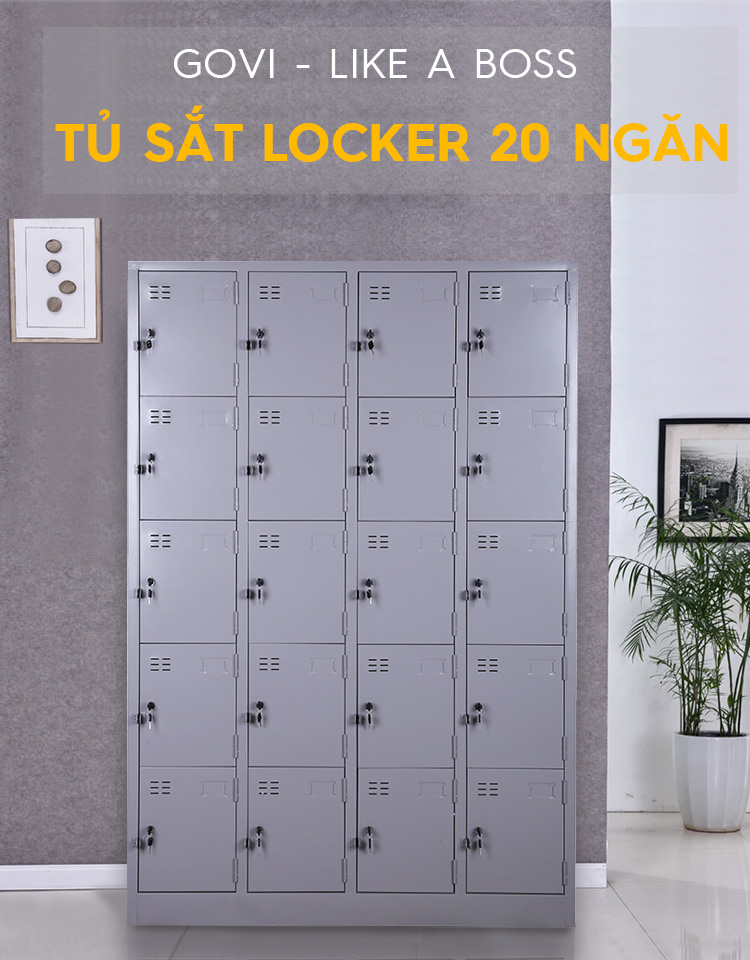 Ảnh mô tả sản phẩm - Tủ locker sắt 20 ngăn LK20