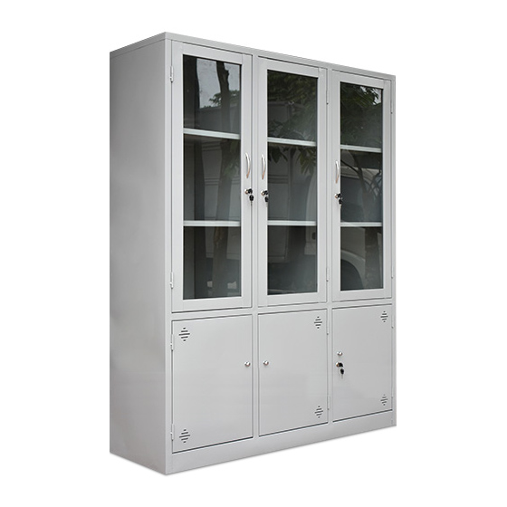 Ảnh mô tả sản phẩm - Tủ sắt 3 cánh kính TSK03